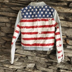 Stars & stripes American flag denim jean jacket Forever 21 size S